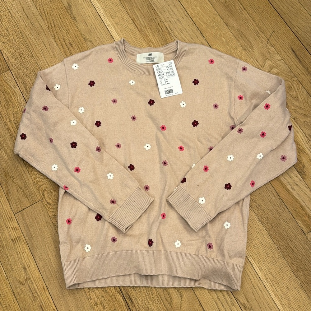 Brand new never worn h and m floral sweater